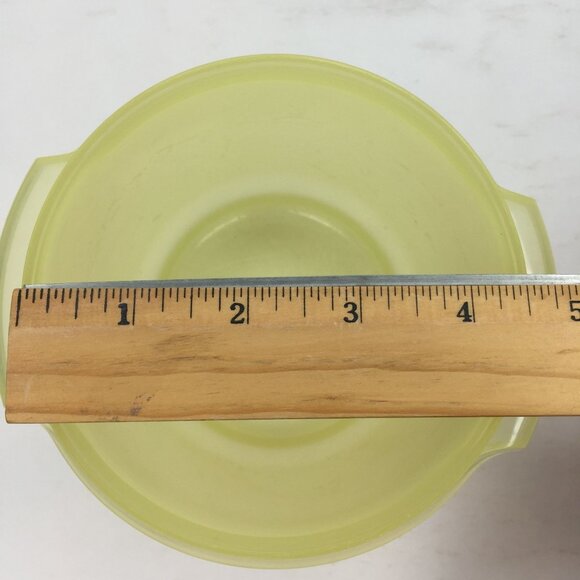 Vintage Tupperware Servalier Yellow Bowl 886 Sheer Lime Green Sunburst Lid 812 - Picture 11 of 14